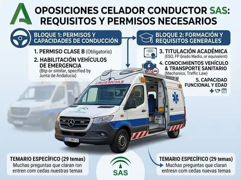 Oposiciones celador conductor SAS